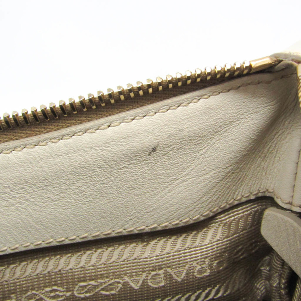 PRADA Cream Leather Shoulder Bag - Picture 12 of 14